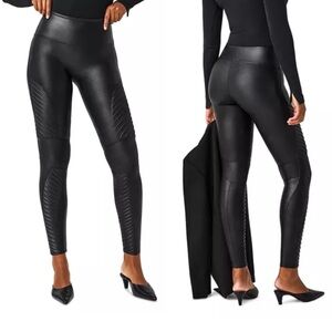 Black Moto Faux Leather Leggings